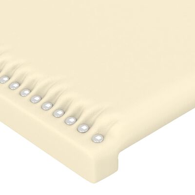 vidaXL voodipeats servadega, kreemjas, 83x16x118/128 cm, kunstnahk