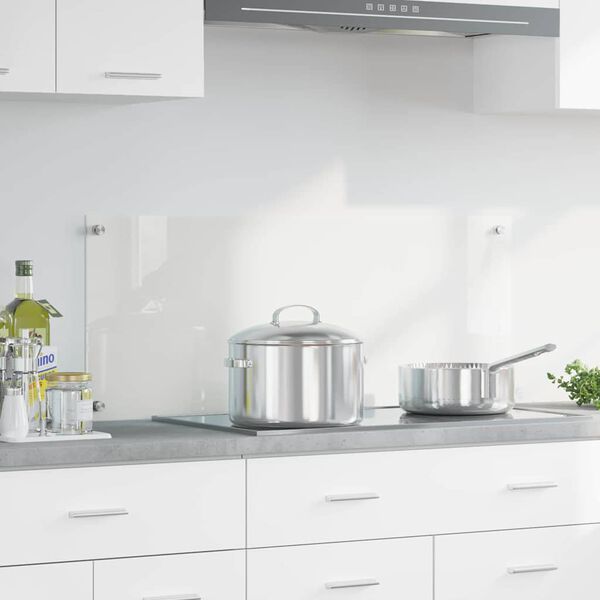 vidaXL Kögi Splashback Läbipaistev 100 x 40 cm karastatud klaas