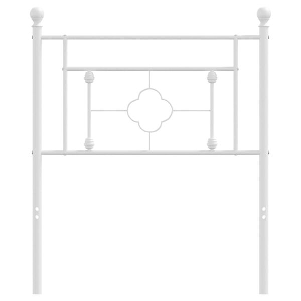 vidaXL metallist vahetatav voodipeats, valge, 75 cm
