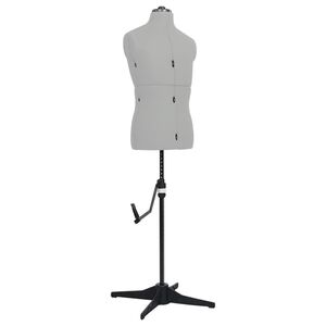 vidaXL reguleeritav kleidimannekeen, mees, hall, suurus 37-45
