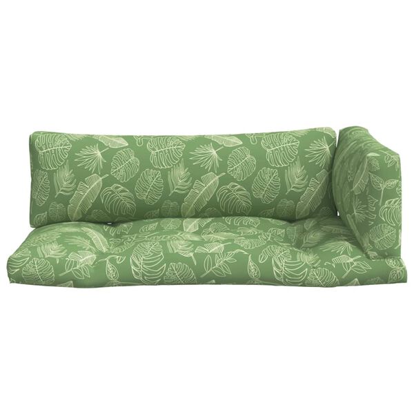 vidaXL euroaluse istmepadjad 3 tk, lehe mustriga, oxford kangas