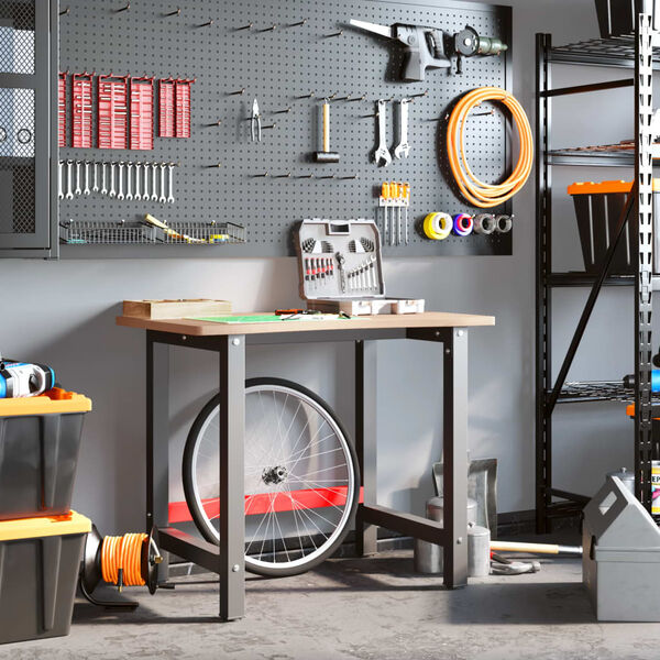 vidaXL t&ouml;&ouml;laud, 100 x (55-60) x 81,5 cm, p&ouml;&ouml;kpuu