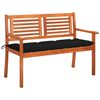 vidaXL 2-kohaline aiapink padjaga, 120 cm, eukal&uuml;ptipuit