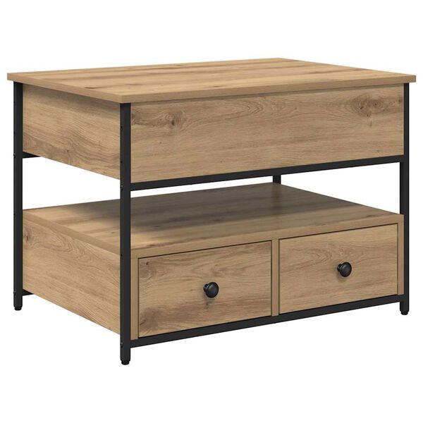 vidaXL Kohvilaud sahtliga K&auml;sit&ouml;&ouml;puu 70 x 50 x 54.5 cm Tehispuit