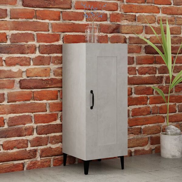 vidaXL puhvetkapp, betoonhall, 34,5 x 34 x 90 cm, tehispuit