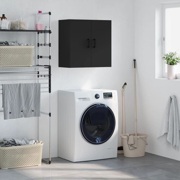 vidaXL seinakapp, must, 60 x 31 x 60 cm, tehispuit