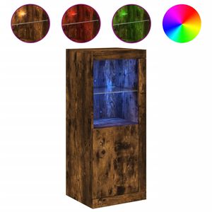vidaXL puhvetkapp LED-tuledega, suitsutatud tamm, 41 x 37 x 100 cm