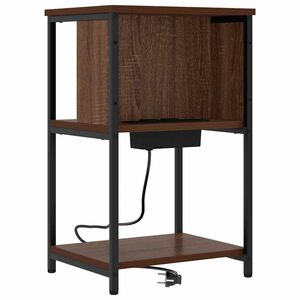 vidaXL &Ouml;&ouml;lambi kapp riiuliga Pruun tamme 40 x 40 x 61 cm Tehispuit