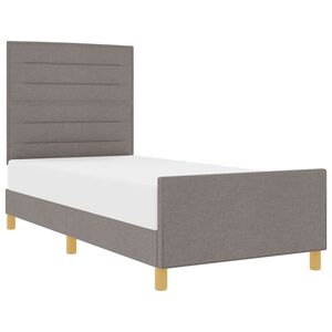 vidaXL Voodi raam peaga Pruunikashall 100 x 200 cm kangas