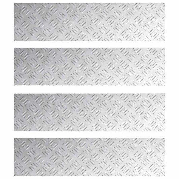 vidaXL Astme katte Ristk&uuml;lik 4 pcs H&otilde;bedane 80 x 20 cm Alumiinium