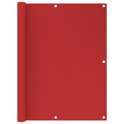 vidaXL rõdusirm, punane, 120 x 500 cm, HDPE