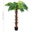 vidaXL kunsttaim, Sago palm lillepotiga, roheline, 160 cm