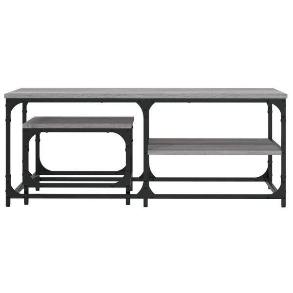 vidaXL üksteise alla mahtuvad kohvilauad 2 tk, hall Sonoma tamm