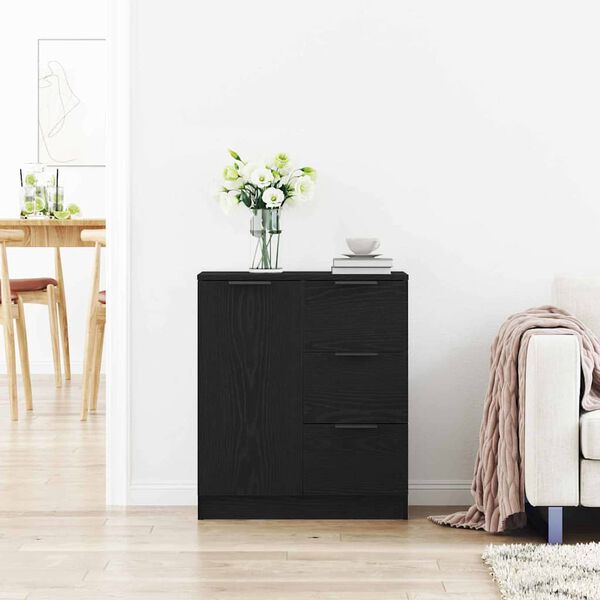 vidaXL K&otilde;ide sahtliga Must tamm 60 x 30 x 70 cm Tehispuit