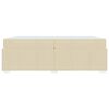 vidaXL Voodi raam madratsiga cream 200 x 200 cm kangas