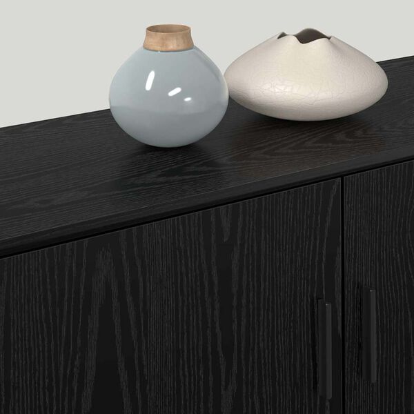 vidaXL Seinale paigaldatav TV kappi komplekt 3 pcs Must tamm