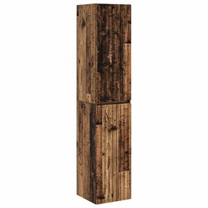 vidaXL Seinale kinnitatav vannitoikapp Vana puit 33 x 34,5 x 160 cm