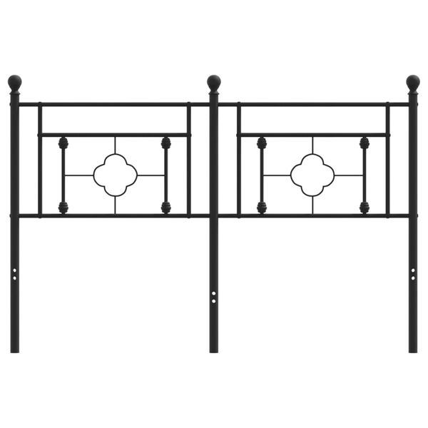 vidaXL metallist vahetatav voodipeats, must, 140 cm
