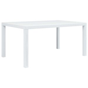 vidaXL aialaud 150 x 90 x 72 cm rotangi v&auml;limusega plast, valge