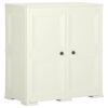 vidaXL plastkapp, 79x43x85,5 cm, puidudisain, vaniljevalge