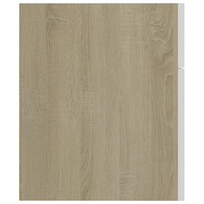 vidaXL valamukapp, valge ja Sonoma tamm, 60x38,5x46 cm puitlaastplaat