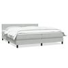 vidaXL Box Vedruvoodi madratsiga Helehall 200x210 cm samet