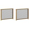 vidaXL K&auml;etugede moodul 2 pcs Valge 80 x 6 x 61 cm Tugev akatsiapuu