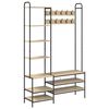 vidaXL Riidenagi koos kingahoidjaga Sonoma tamm 120,5 x 34 x 190 cm