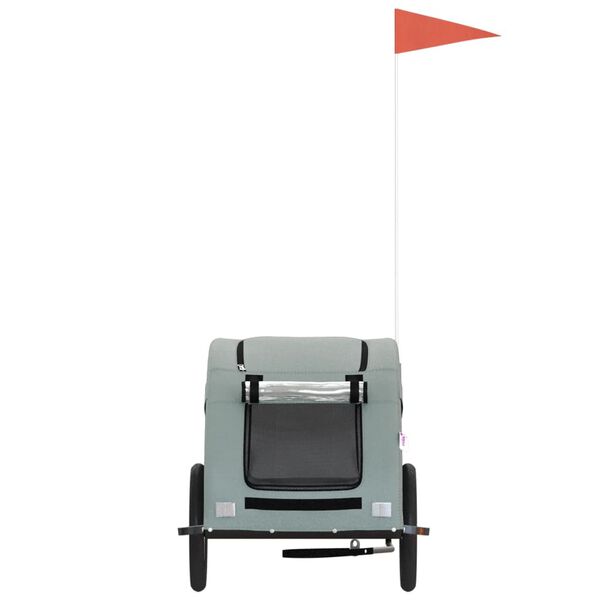 vidaXL lemmiklooma ratta järelkäru, hall, oxford kangas/raud