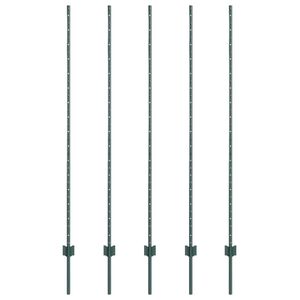vidaXL Aiapost 5 pcs Roheline 160 cm Teras