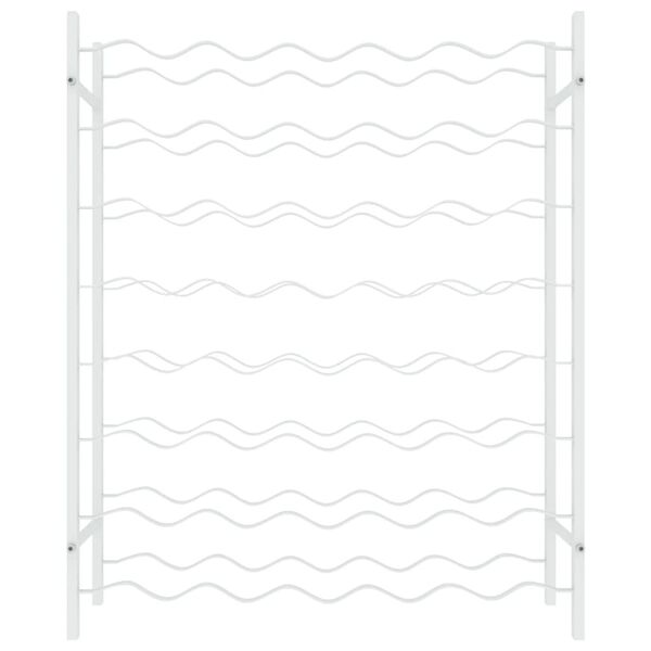 vidaXL veiniriiul 48 pudelile, valge, metall