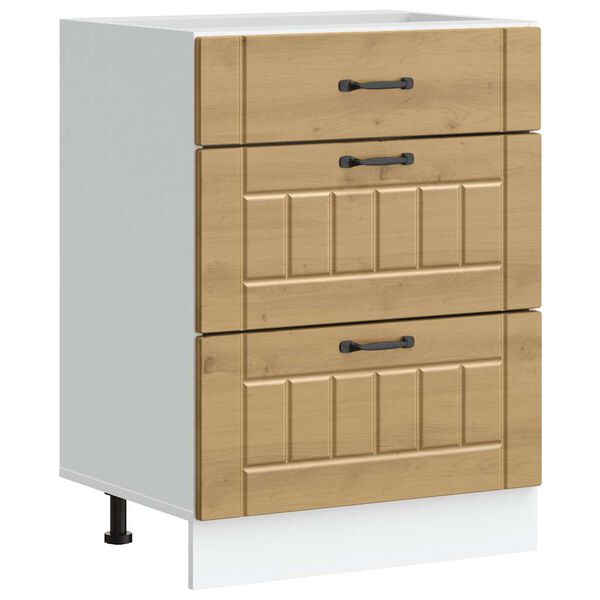 vidaXL k&ouml;&ouml;gi aluskapp Lucca, k&auml;sit&ouml;&ouml;tamm, tehispuit