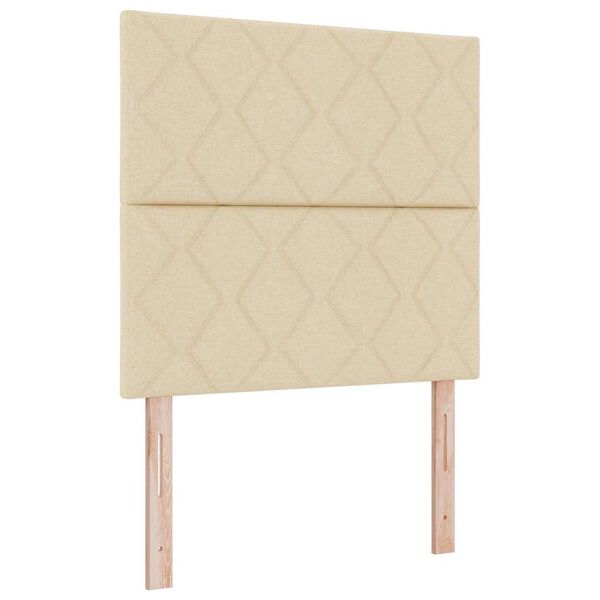 vidaXL Karbi vedrumadrats madratsiga peaga cream 120 x 200 cm kangas