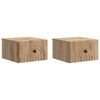 vidaXL Seinale kinnitatav &ouml;&ouml;tis 2 tk Artisan tamm 33 x 34,5 x 20 cm