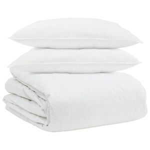 vidaXL Teki komplekt padjaga 3 pcs Valge Down Feather