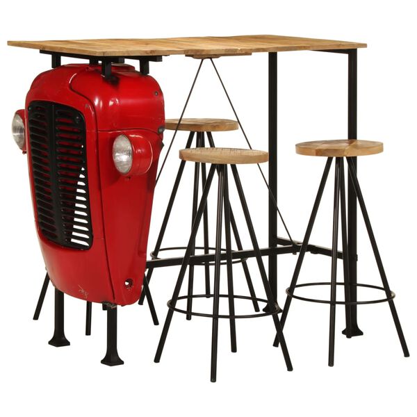 vidaXL 5-osaline baarimööbli komplekt, mangopuit