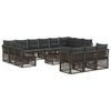 vidaXL Aia Diivanikomplekt 14 pcs Hall pol&uuml;rotang