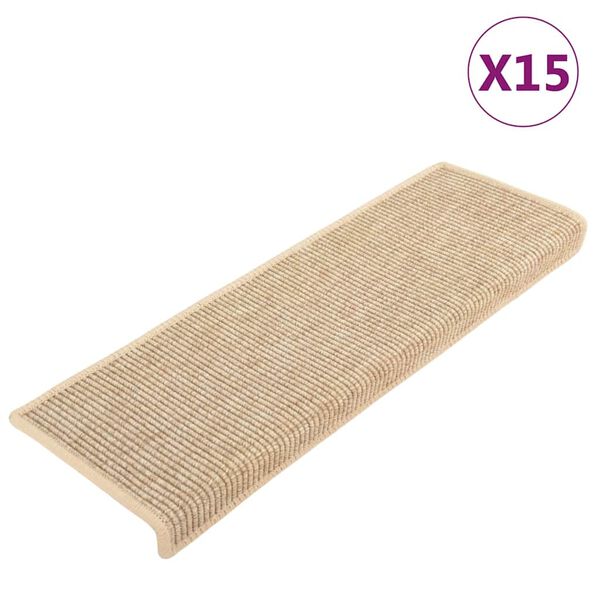 vidaXL trepimatid 15 tk 65 x 21 x 4 cm helebeežid ristk&uuml;likukujulise servaga