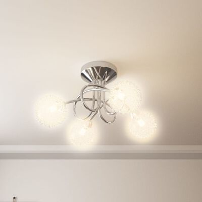 vidaXL laelamp võrgust lambivarjudega 4 G9 LED-pirnile