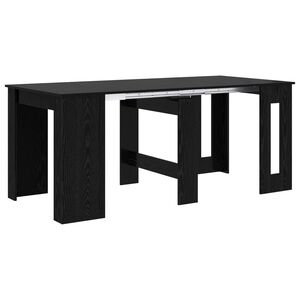 vidaXL S&ouml;&ouml;gilaud 180 x 85 x 75 cm Tehispuit Must tamm Ristk&uuml;lik