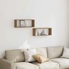 vidaXL Seinakuubikuriiulid 2 tk Artisan Oak 60x15x23cm Engineered Wood