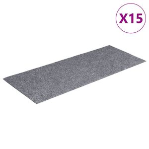 vidaXL isekleepuvad trepimatid, 15 tk, 60 x 25 cm, helehall, ristk&uuml;likukujuline