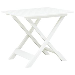 vidaXL kokkupandav aialaud, valge, 79 x 72 x 70 cm, plastist