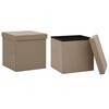 vidaXL kokkupandavad tumbad 2 tk, cappuccino, PVC