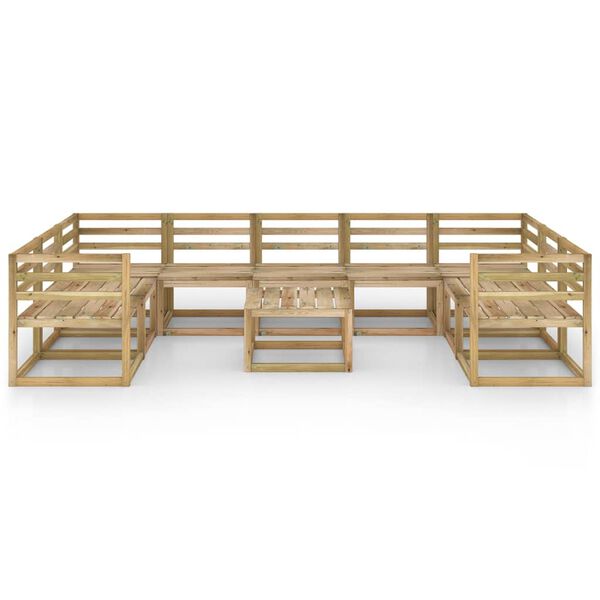 vidaXL 10-osaline aiam&ouml;&ouml;blikomplekt, roheline immutatud m&auml;nnipuit