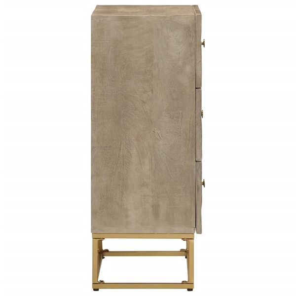 vidaXL kummut, 55 x 30 x 76 cm, mangopuit ja raud