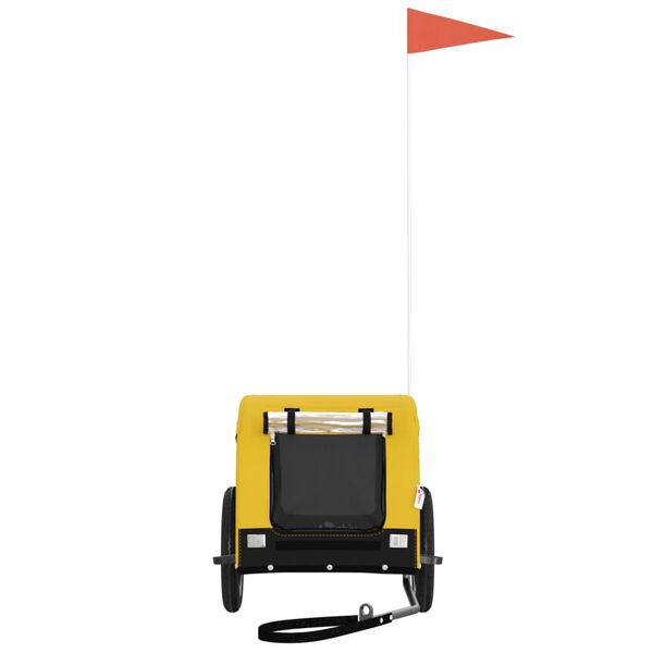 vidaXL lemmiklooma ratta järelkäru, kollane ja must, kangas/raud