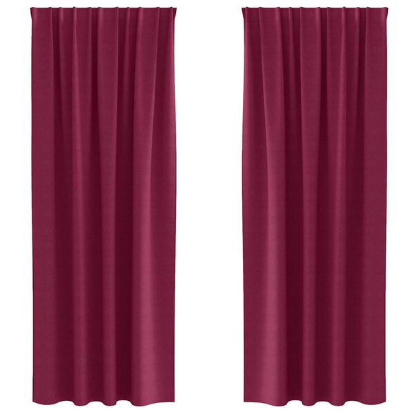 vidaXL Kardinad rõngastega 2 pcs Veinpunane 225 x 140 cm Polüester