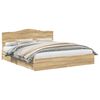 vidaXL Laos voodi sahtliga peaga Sonoma tamm 180 x 200 cm Tehispuit