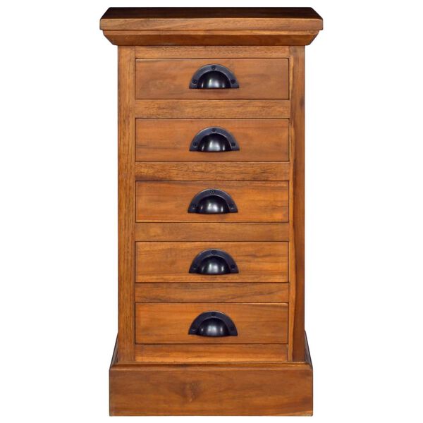 vidaXL 5 sahtliga kummut, 35 x 30 x 60 cm, tiikpuu